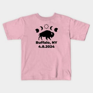 Buffalo Total Solar Eclipse 2024 Kids T-Shirt